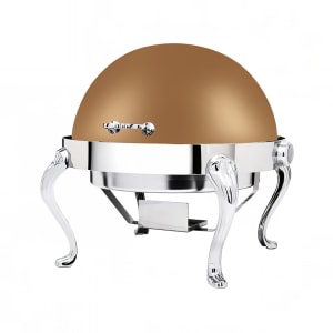 969-3118QARZ 8 qt Round Chafer w/ Roll Top Cover, Stainless Steel, Bronze