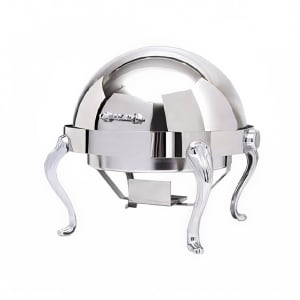 969-3118QASS 8 qt Round Chafer w/ Roll Top Cover, Stainless Steel