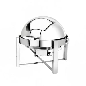 969-3148 8 qt Round Chafer w/ Roll Top Cover, Stainless Steel