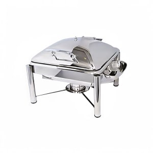 969-3934PL 6 qt Square Induction Chafer w/ Hinged Lid, Stainless Steel