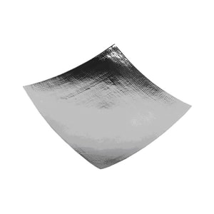 969-5314H 14" Square Tray, Hammered Stainless Steel
