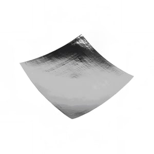 969-5316H 16" Square Tray, Hammered Stainless Steel
