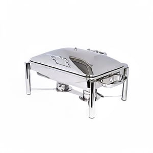 969-3935PL 8 qt Oblong Induction Chafer w/ Hinged Lid, Stainless Steel