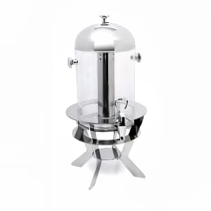 969-7572L 2 gal Beverage Dispenser w/ Ice Chamber - Plastic Container, Stainless Base