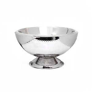 969-7043H 8 3/4" Double Walled Wine Ice Bowl - Stainless Steel, Hammered Finish