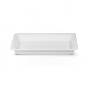 969-PFP115 8 qt Rectangular Chafer Food Pan, Porcelain, White