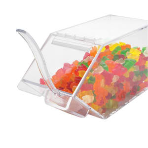 151-492H Countertop Acrylic Topping Bin, 4 1/2" x 11 x 5 1/2", Holster