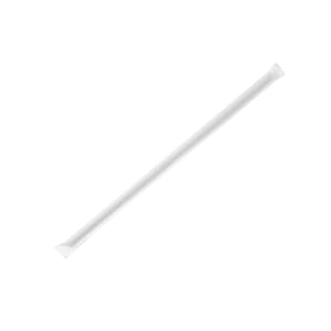 389-588546 10 1/4" Wrapped Giant Straws - Polypropylene, Black