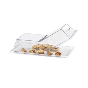 151-32812 Rectangular Hinged Display Cover - 20"L x 12"W x 4"H, Plastic, Clear