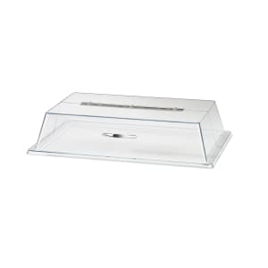 151-32912 Rectangular Hinged Display Cover - 20"L x 12"W x 4"H, Plastic, Clear