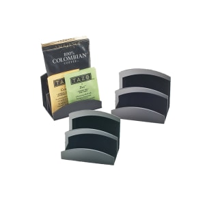 151-39913 Black Hotel Amenity Packet Organizer, 4 x 3 x 3 1/4" High