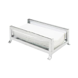 151-159533 Soho Napkin Holder for 4" x 8" Napkins - Silver Frame w/ Faux Glass