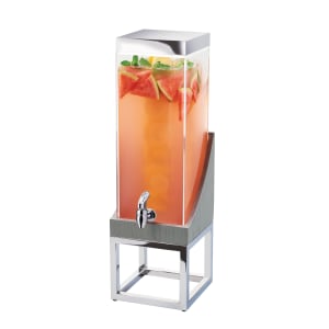 151-38043INF83 3 gal Beverage Dispenser w/ Infuser - Plastic Container, Gray Oak/Silver Base
