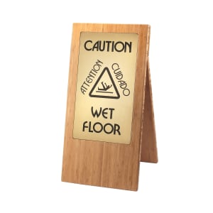 151-85260 Bamboo Wet Floor Sign, 12 x 17 1/2 x 22", BPA Free