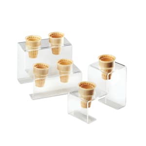 151-36014 4 Section Ice Cream Cone Holder - Acrylic, Clear 