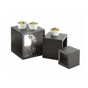151-191596 3 Piece Cube Display Riser Set - 9", 7", & 5", Midnight Bamboo