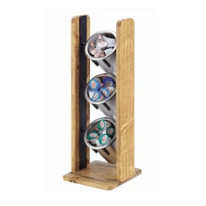 151-341199 20 1/2" 3 Tier Cylinder Display, Reclaimed Wood