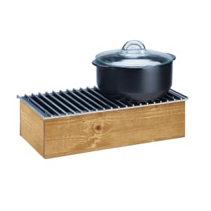 151-343999 Chafer Grill w/ Fuel Holder - 20" x 10", Reclaimed Wood