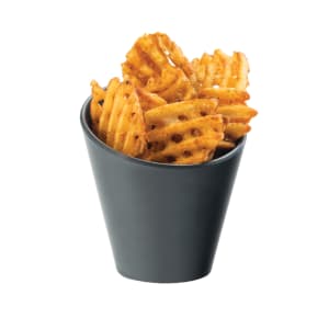 151-360065M 4 1/4" Round French Fry Holder - Melamine, Black Faux Slate