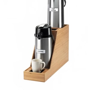 151-360260 Airpot Stand for 2 1/2 L & 3 L Airpots - 7 1/2" x 23 1/2" x 15 1/4", Bamboo