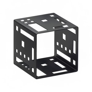151-1607913 9" Square Riser Cube - Metal, Black