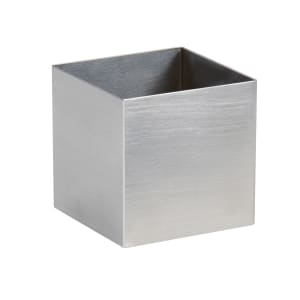 151-2210755 Square 1 Compartment Condiment Jar - Silver