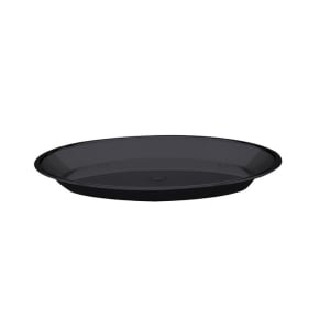 151-3151013 10" Round Turn N Serve Shallow Tray, Black Acrylic