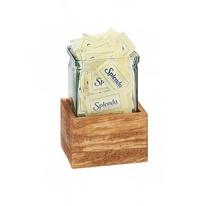 151-3427399 Square 1 Compartment Condiment Server - Clear/Brown