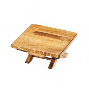 151-3620599 10" Square Folding Buffet Riser - 5"H, Reclaimed Wood