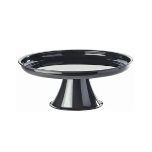 151-4821513 15" Round Pedestal Cake Stand - 5"H, Plastic, Black