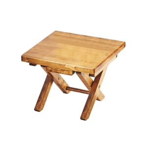 151-3620899 10" Square Folding Buffet Riser - 7 3/4"H, Reclaimed Wood
