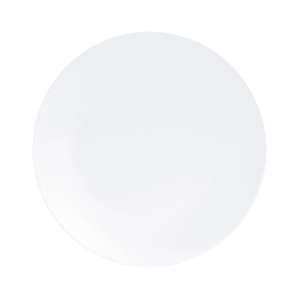 151-22390715 7" Round Melamine Coupe Plate, White/Matte Finish