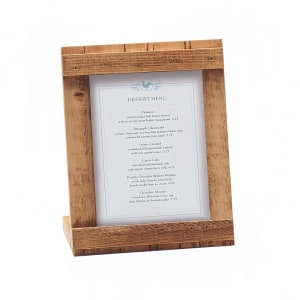151-34834699 Tabletop Menu Card Holder - 4" x 6", Reclaimed Wood