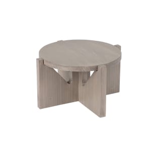 151-224085110 8" Round Display Riser - 5"H, Pine Wood, Gray Wash