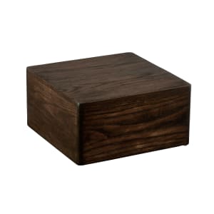 151-224206112 Square Cube Riser - 12"x 12" x 6", Oak Wood, Dark