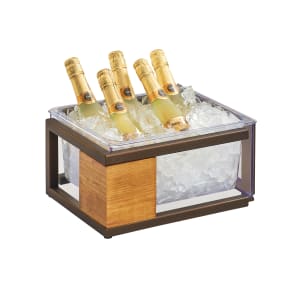 151-39051084 Rectangular Ice Housing -13 1/4"L x 11 1/4"W x 6"H, Wood/Bronze Frame