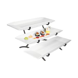 151-SR103313 3 Tier Rectangular Sierra Display Set - Melamine, Black