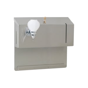 241-DP10 Wall Mount Paper Towel/Soap Dispenser w/ 200 C Fold Capacity, Stainless