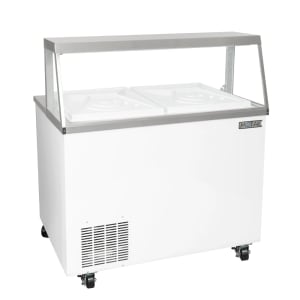 Summit NOVA53 60 3/4" Mobile Ice Cream Freezer w/ (4) Wire Storage Baskets - White, 115v