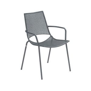 185-151AIRON Topper Indoor/Outdoor Stackable Armchair - Steel, Gray