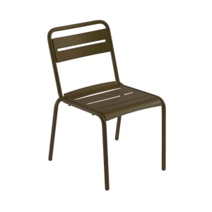 185-161BRONZE Star Indoor/Outdoor Stackable Side Chair - Steel, Bronze