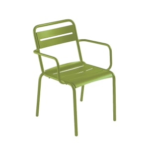 185-162GREEN Star Indoor/Outdoor Stackable Armchair - Steel, Green