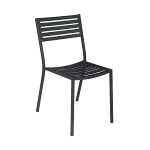 185-263AIRON Segno Indoor/Outdoor Stackable Side Chair - Steel, Gray