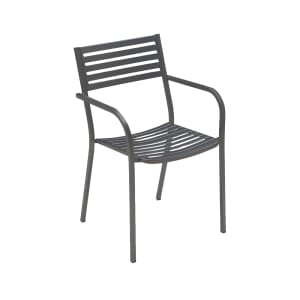 185-268AIRON Segno Indoor/Outdoor Stackable Armchair - Steel, Gray
