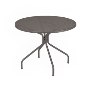 185-804ABRONZE 42" Round Cambi Indoor/Outdoor Table w/ Umbrella Hole - Steel, Antique Bronze