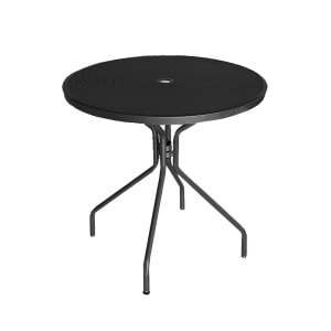 185-803BLACK 32" Round Cambi Indoor/Outdoor Table w/ Umbrella Hole - Steel, Antique Black