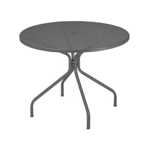 185-805AIRON 48" Round Cambi Indoor/Outdoor Table w/ Umbrella Hole - Steel, Antique Iron