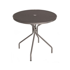 185-803ABRONZE 32" Round Cambi Indoor/Outdoor Table w/ Umbrella Hole - Steel, Antique Bronze