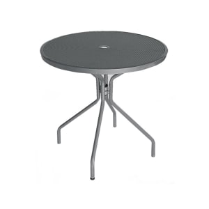 185-803AIRON 32" Round Cambi Indoor/Outdoor Table w/ Umbrella Hole - Steel, Antique Iron