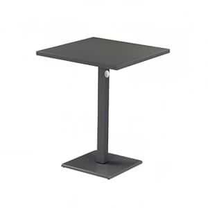 185-473KH73 32" Square Outdoor Bar Height Table - Steel, Cement